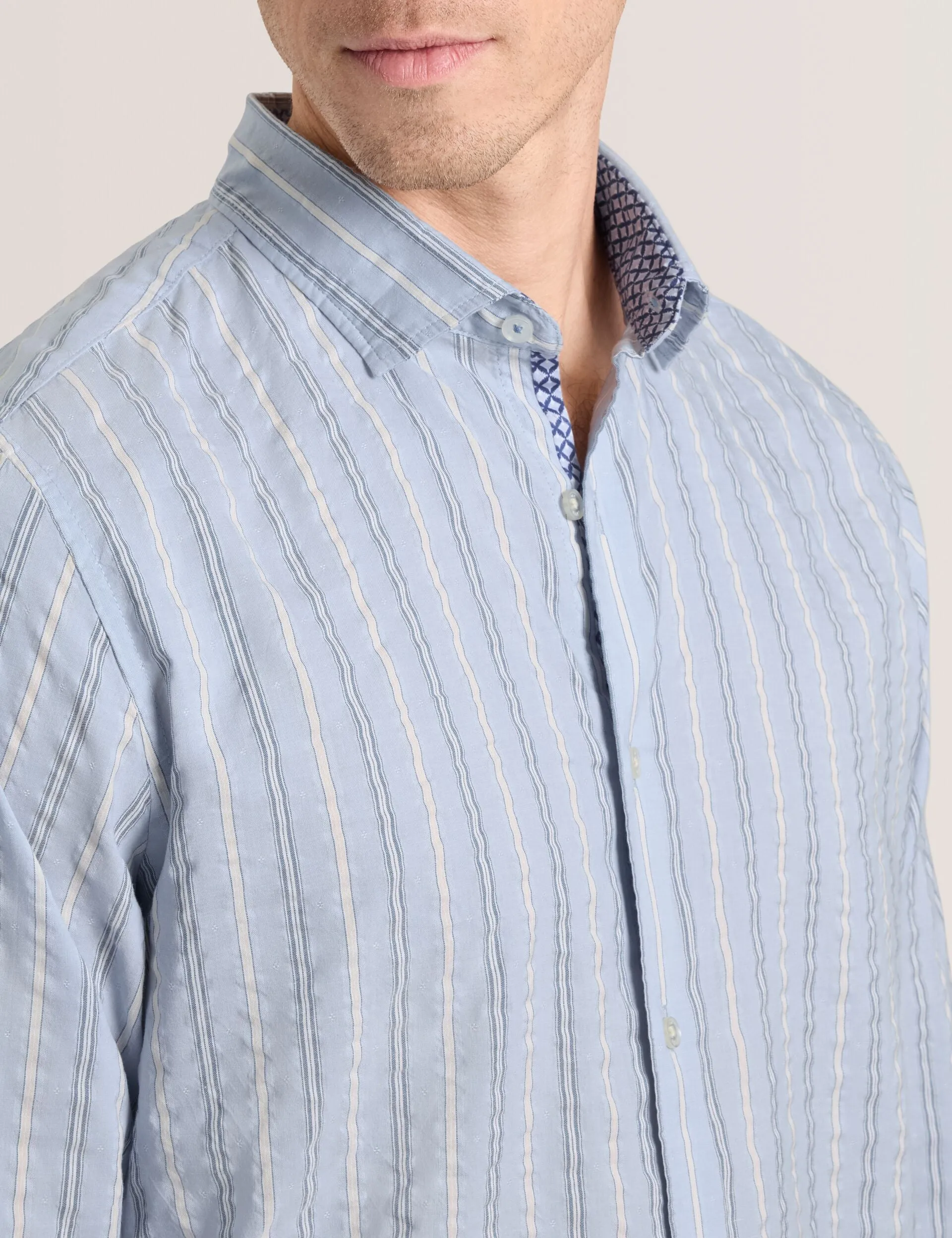 STRIPE SHIRT | LIGHT BLUE sold by Ted Baker product image thumbnail 4
