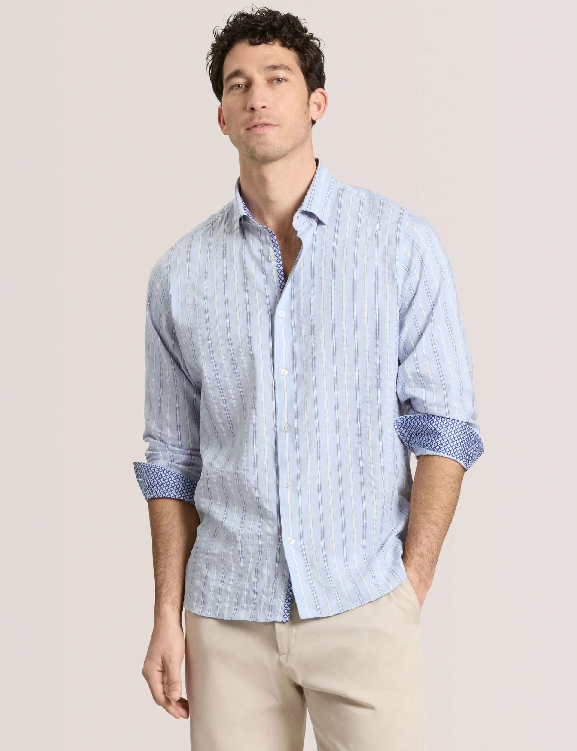 STRIPE SHIRT | LIGHT BLUE sold by Ted Baker