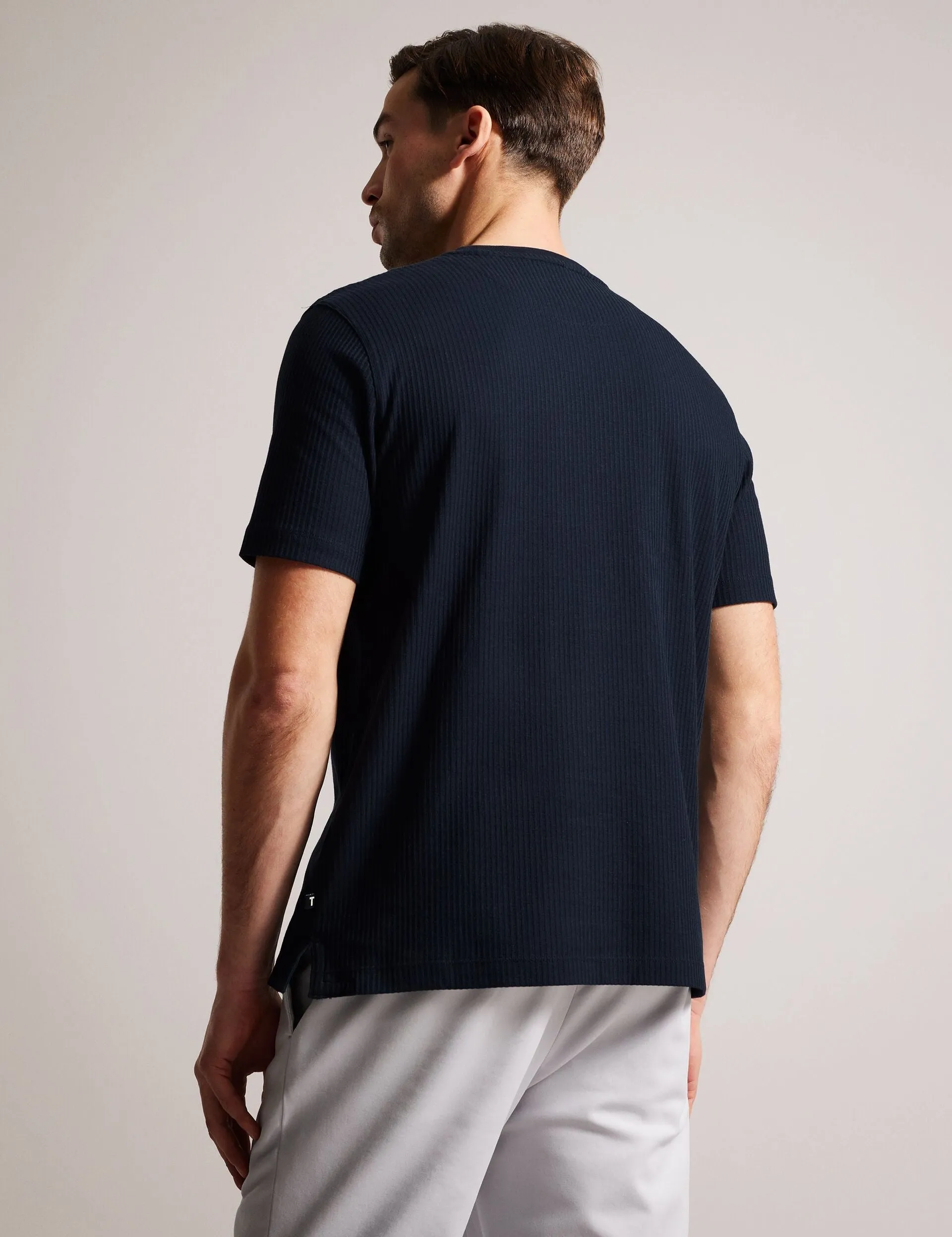 SHORT SLEEVE REGULAR FIT T-SHIRT | NAVY sold by Ted Baker product image thumbnail 5
