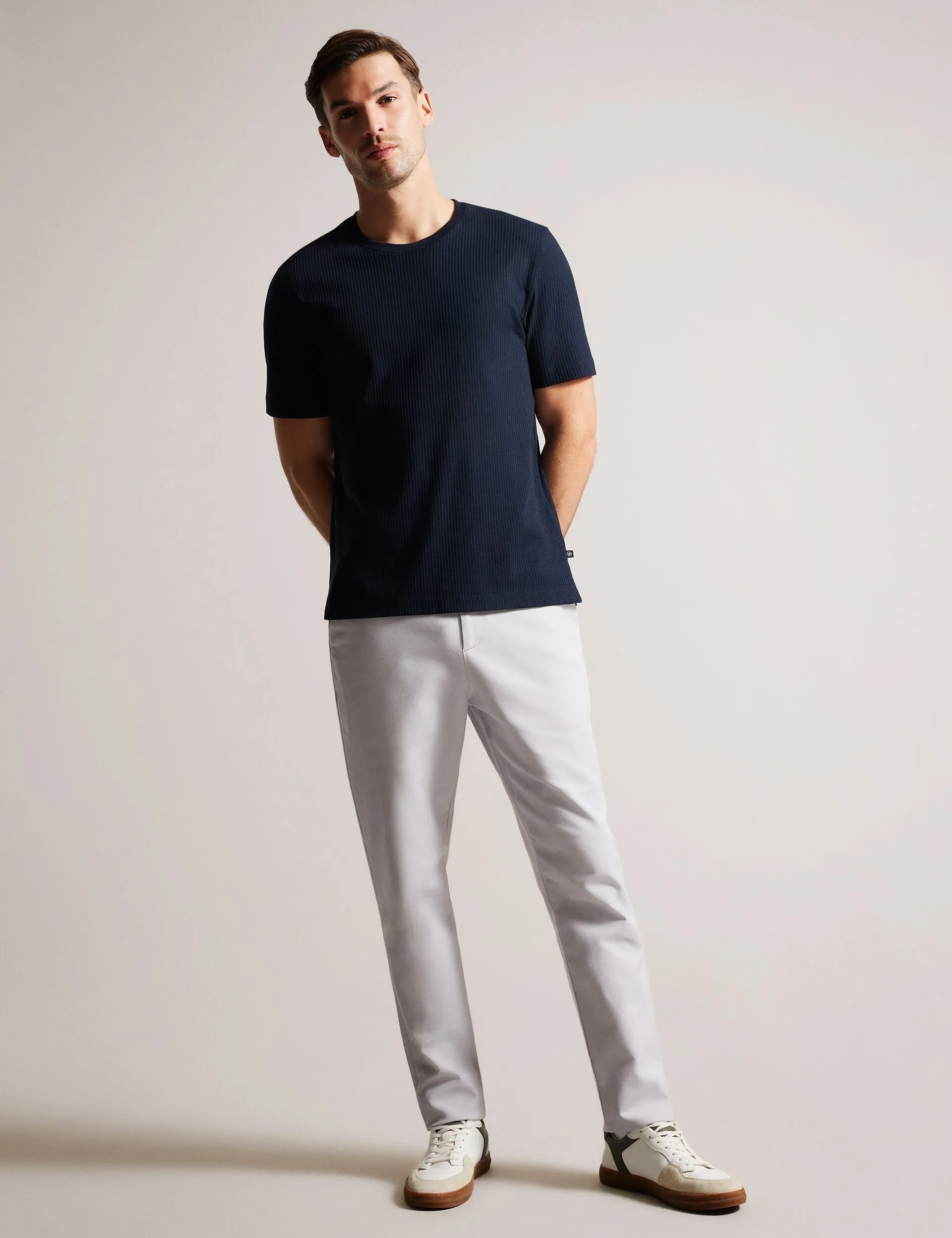 SHORT SLEEVE REGULAR FIT T-SHIRT | NAVY sold by Ted Baker product image thumbnail 2