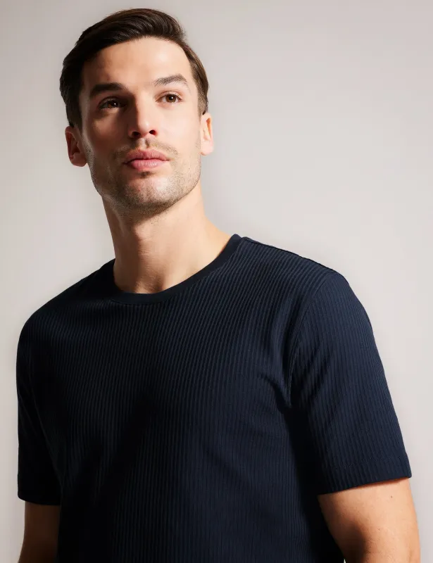 SHORT SLEEVE REGULAR FIT T-SHIRT | NAVY made by Ted Baker