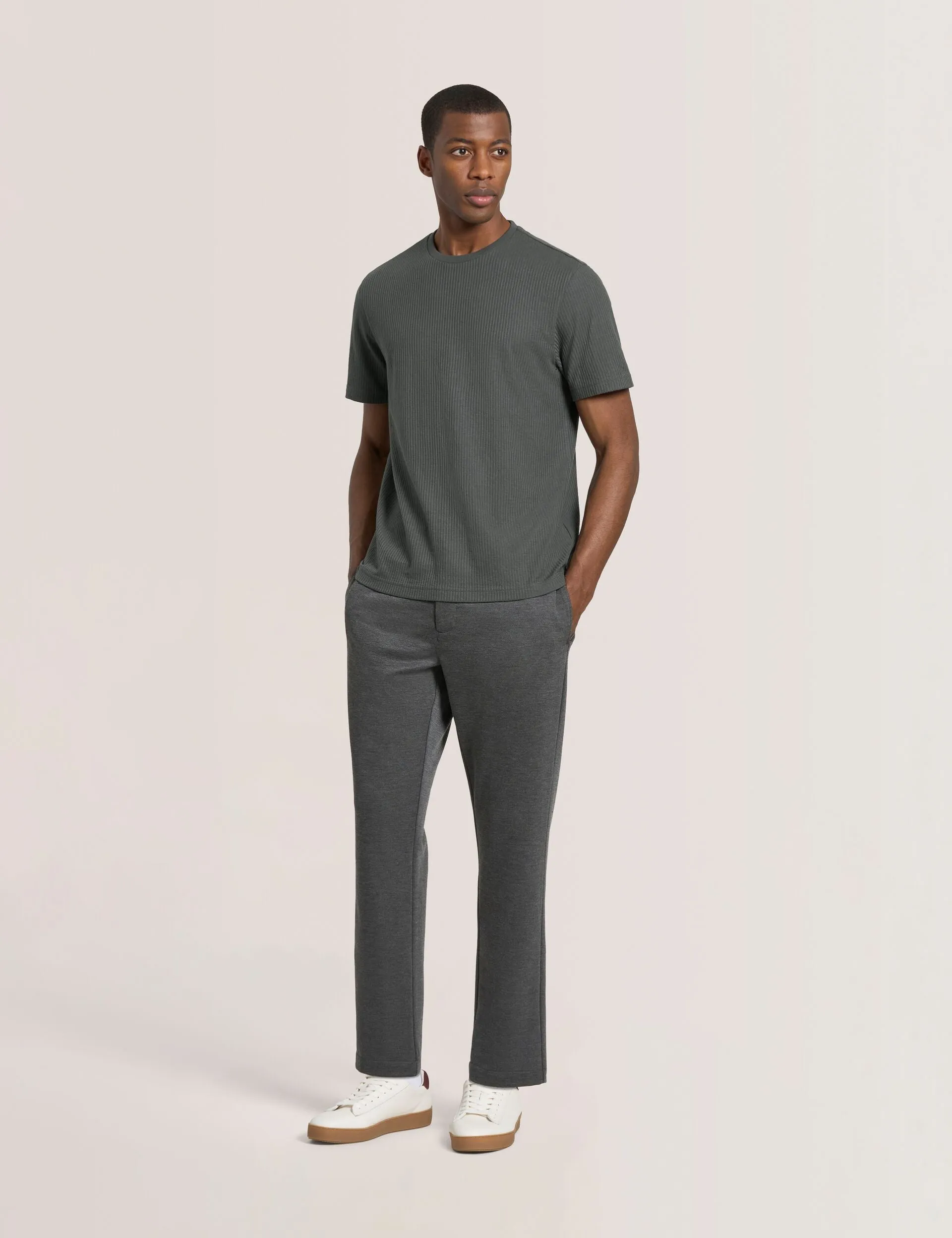 RIB CREW NECK TEE | DARK GREEN sold by Ted Baker product image thumbnail 2