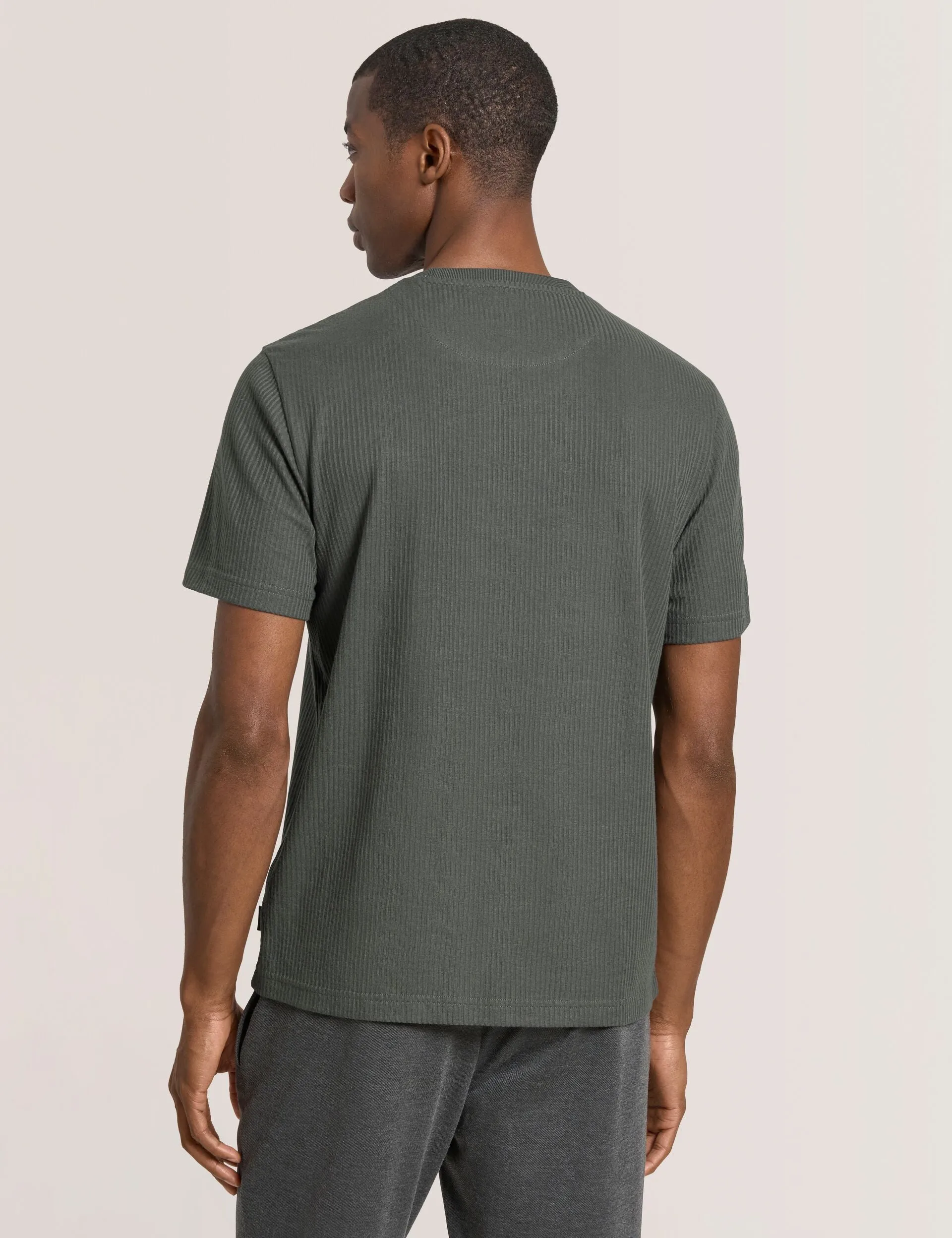 RIB CREW NECK TEE | DARK GREEN sold by Ted Baker product image thumbnail 5