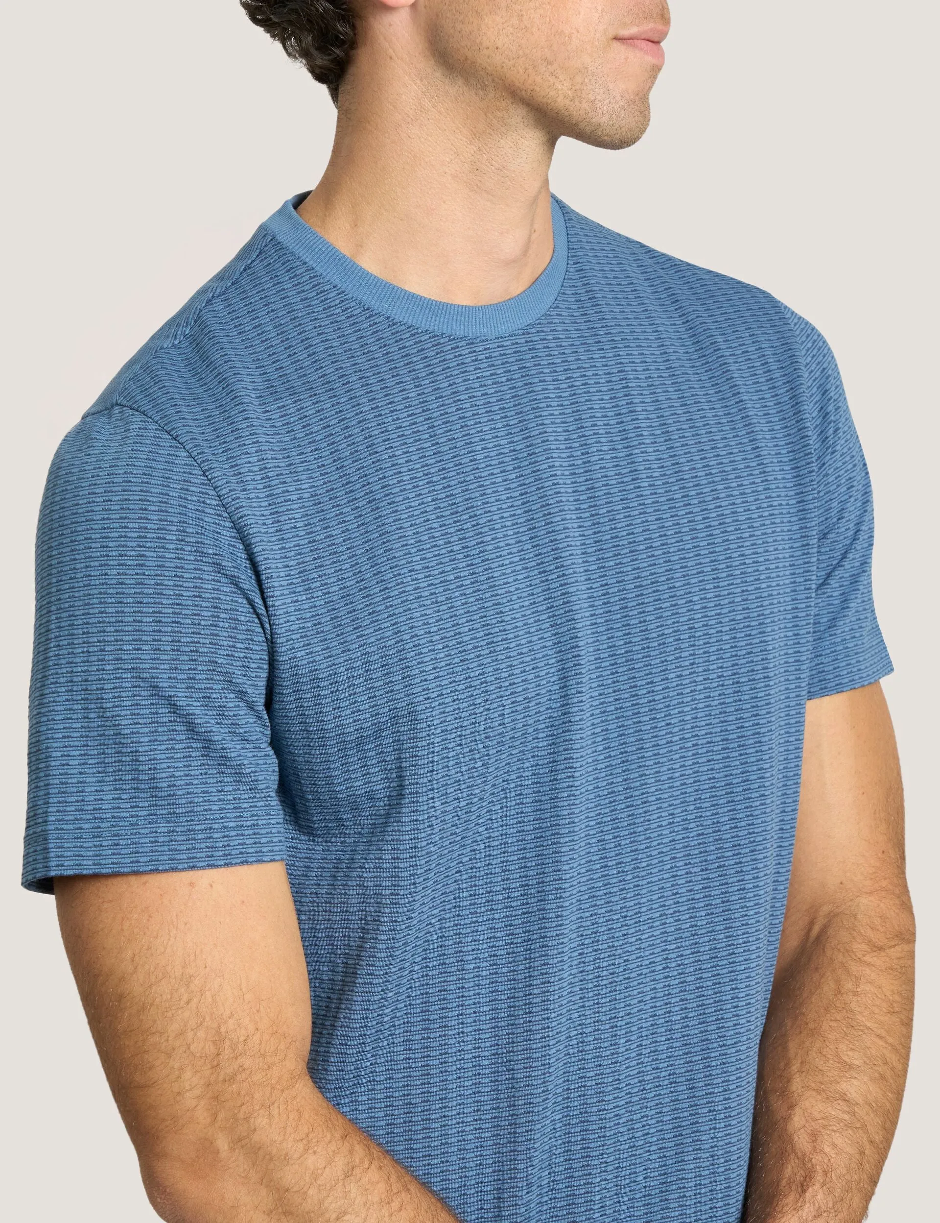 JACQUARD TEE | MID BLUE sold by Ted Baker product image thumbnail 4