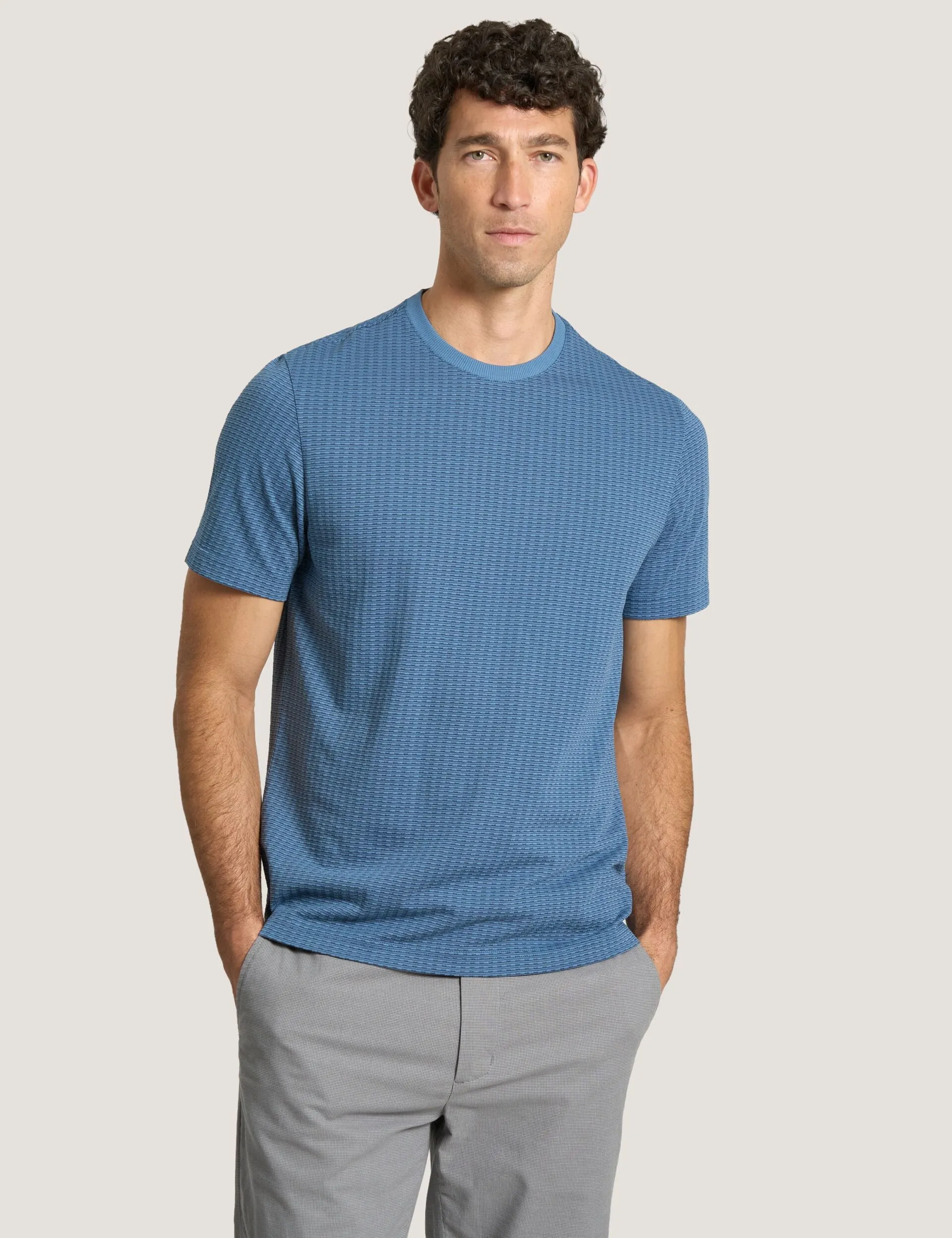 JACQUARD TEE | MID BLUE sold by Ted Baker