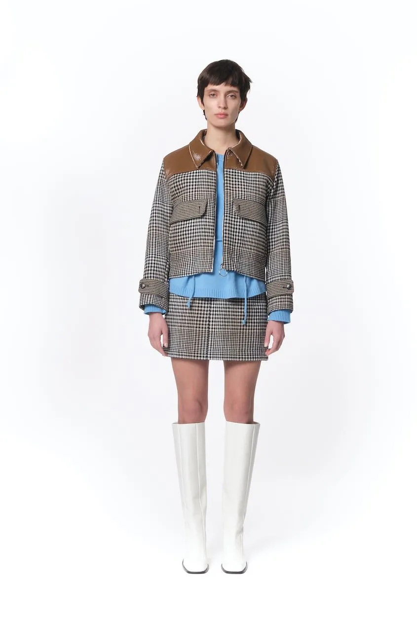 Pied De Poule Cropped Jacket sold by Tela product image thumbnail 3