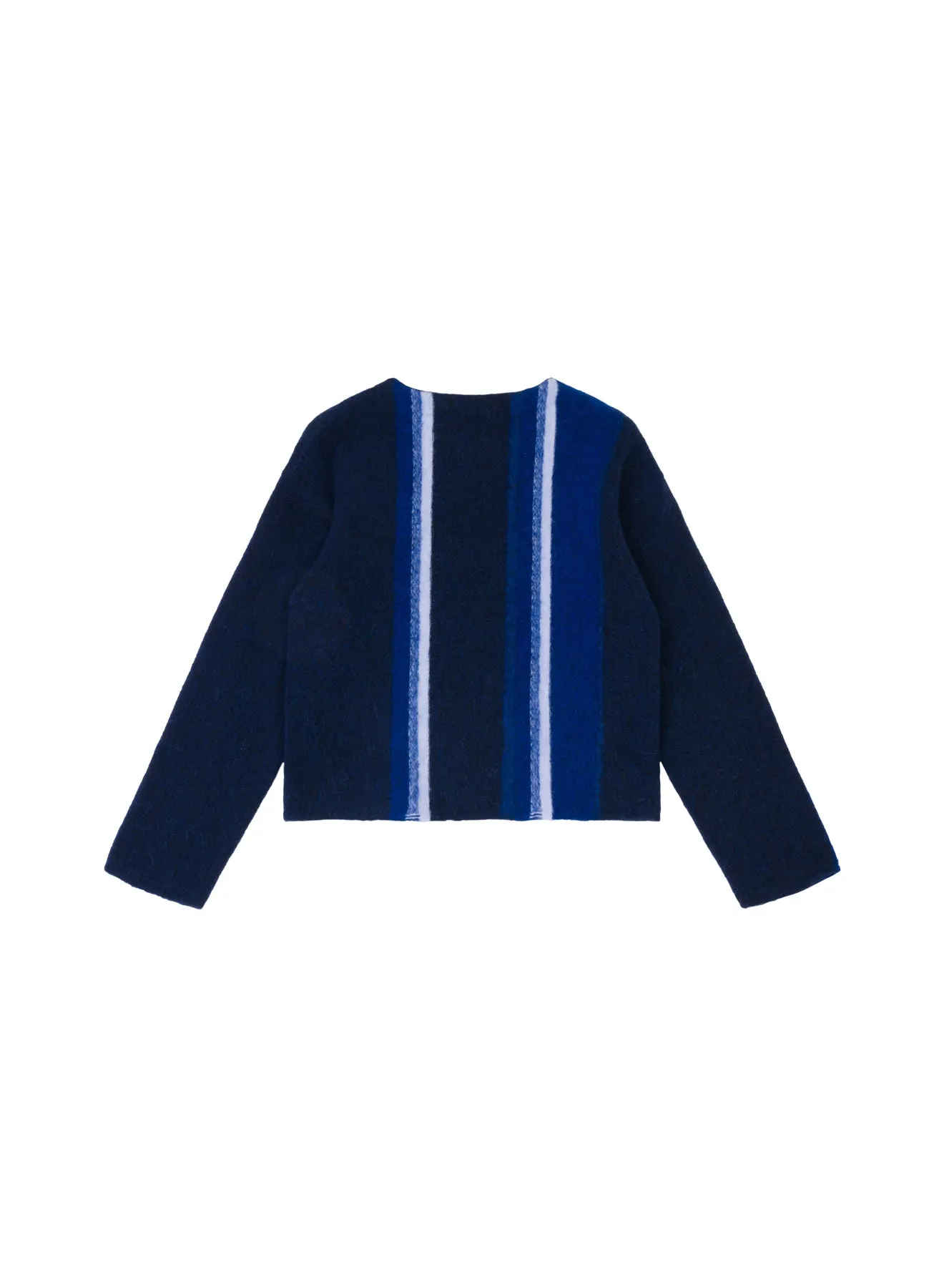Blue And White Striped Brushed Knit Sweater sold by Tela product image thumbnail 2