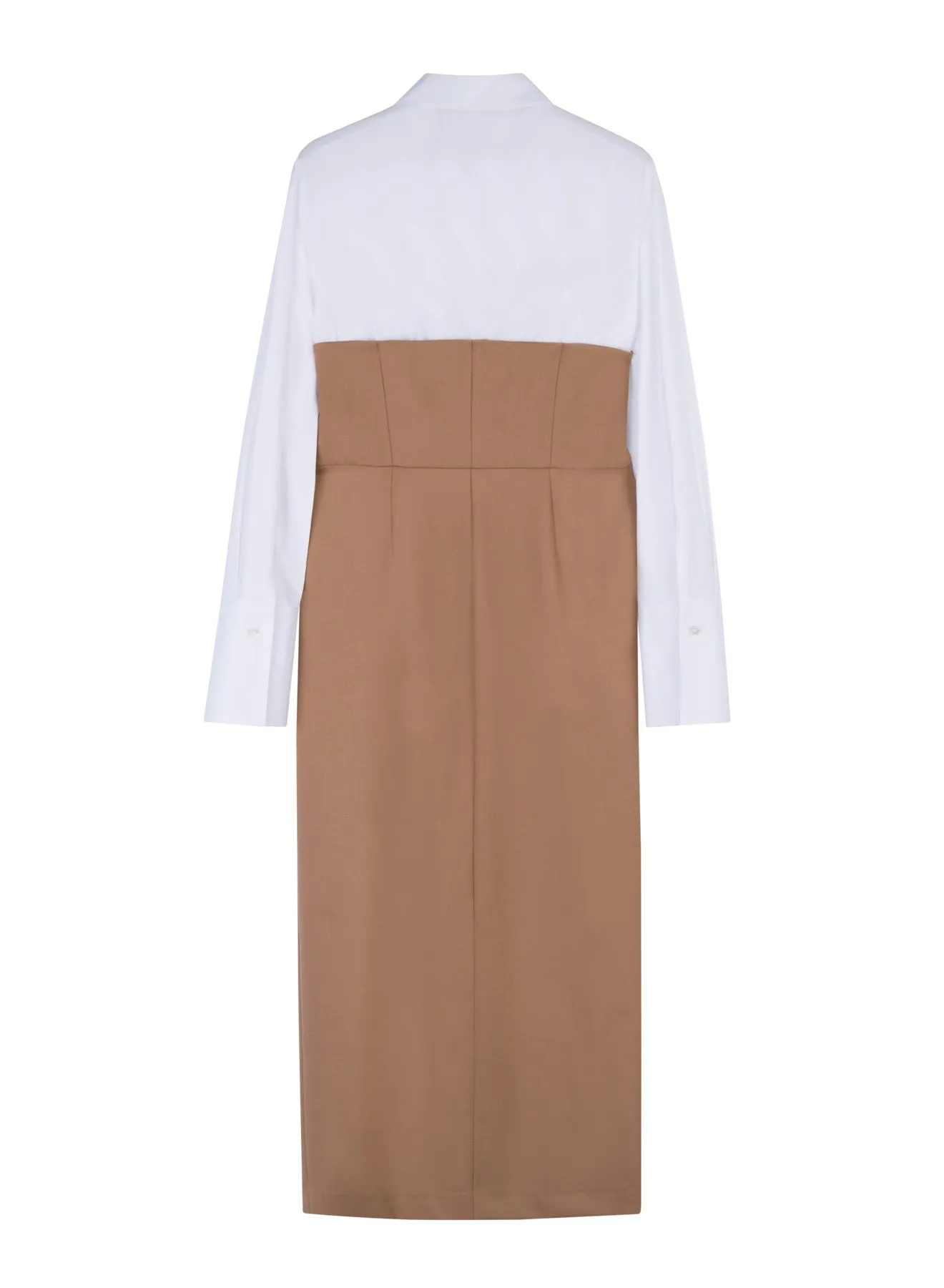 Technical Wool and Popeline Bustier Dress sold by Tela product image thumbnail 2