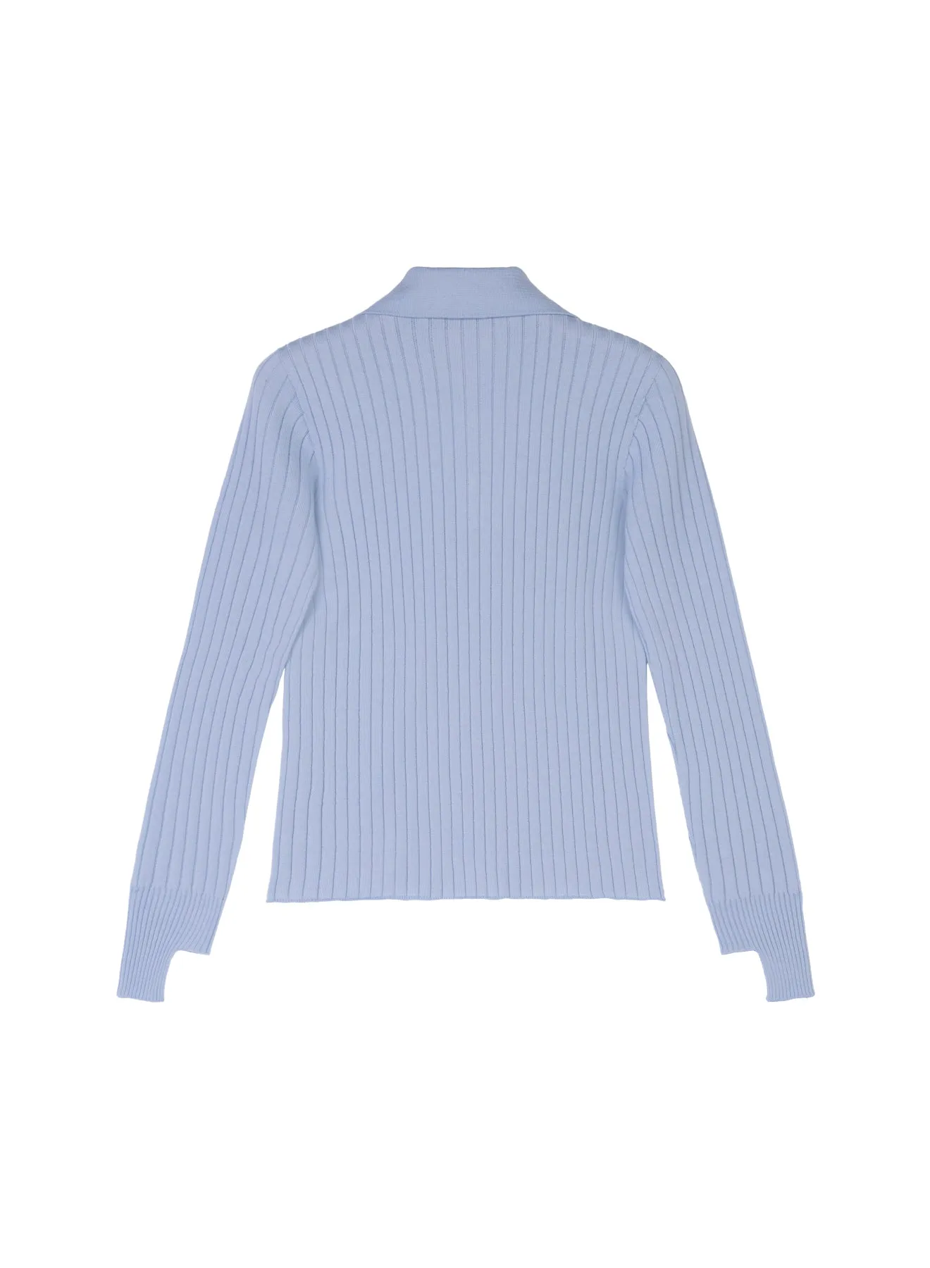 Ribbed Polo Shirt In Merino Wool sold by Tela product image thumbnail 2