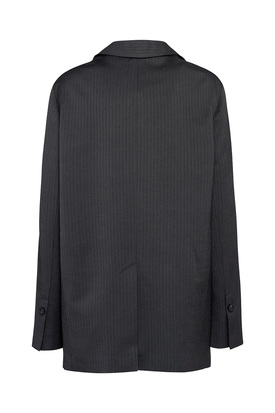 Graphite Herringbone Single-Breasted Blazer With Double-Button Closure sold by Tela product image thumbnail 2