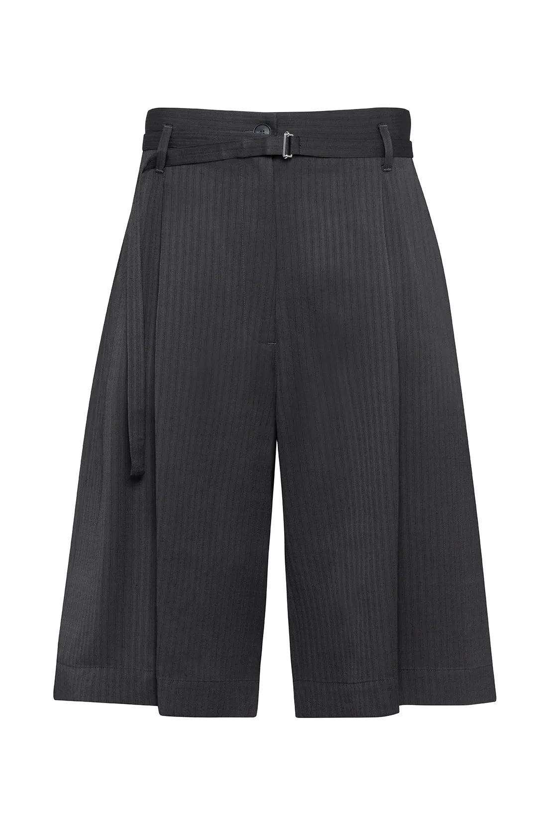 Tailored Graphite Herringbone Bermuda Shorts sold by Tela