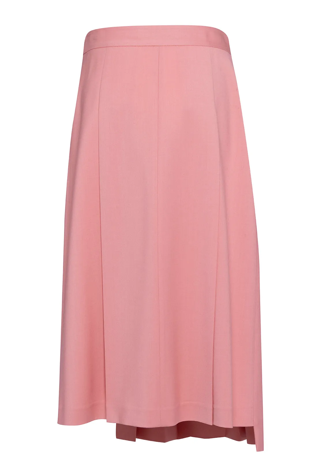 Long Pink Pleated Skirt In Technical Wool sold by Tela product image thumbnail 2
