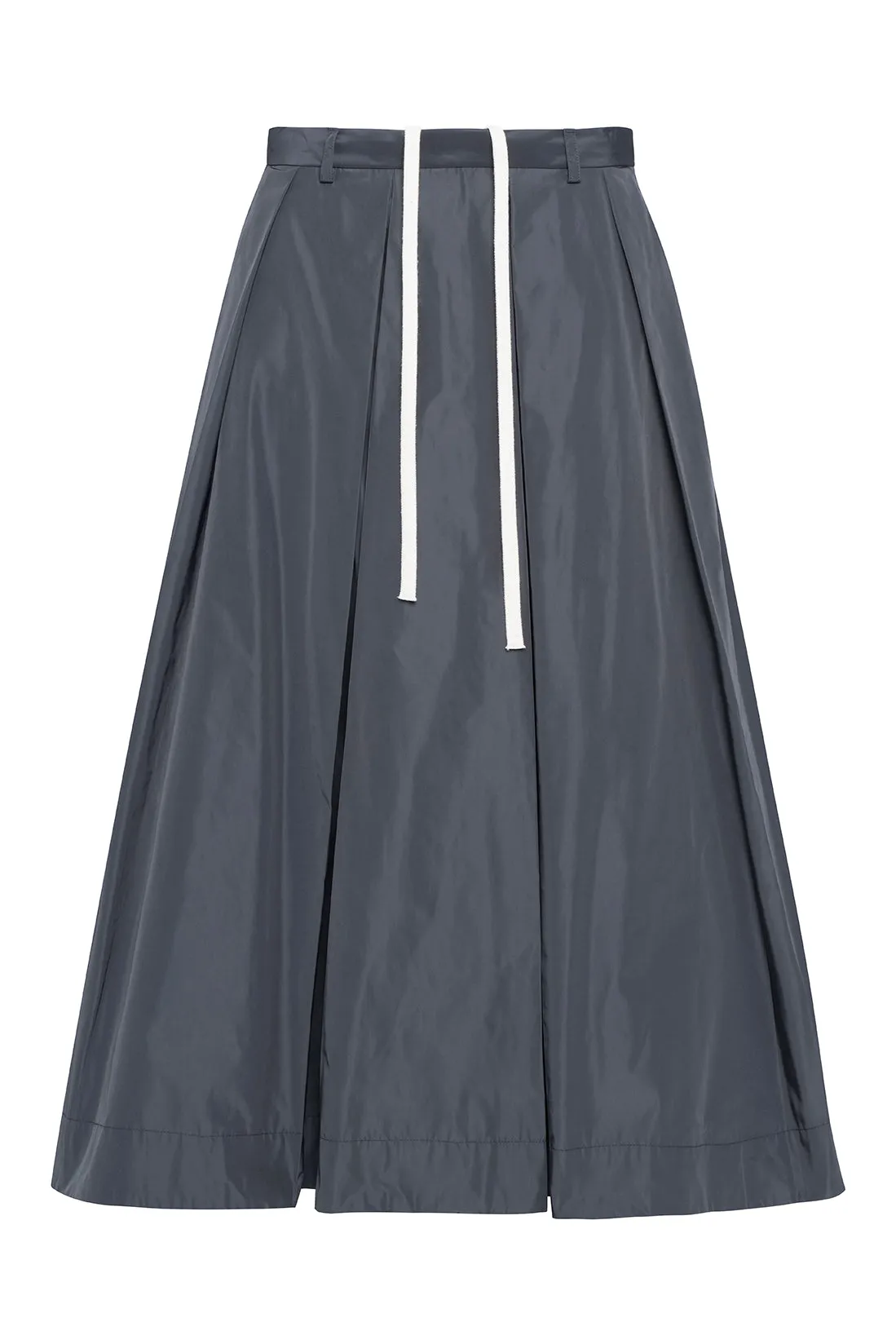 Long Full Skirt In Charcoal Taffeta sold by Tela