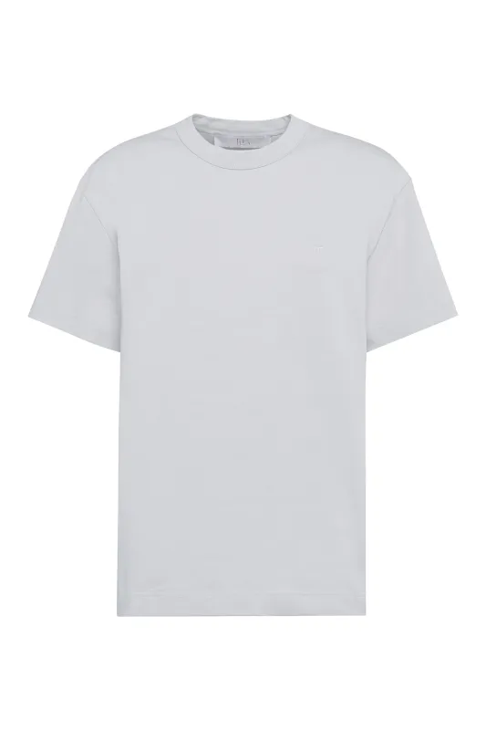White Cotton T-shirt With Embroidered Logo sold by Tela