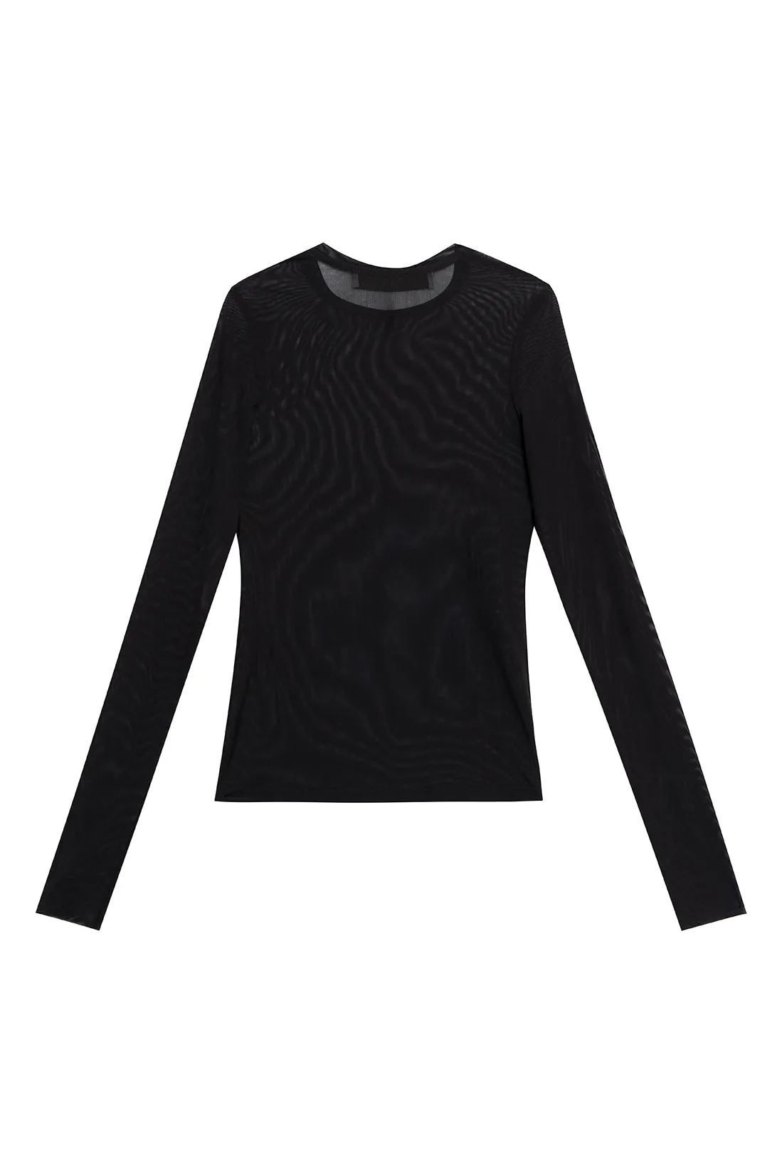 Black Long-Sleeved Tulle Top sold by Tela product image thumbnail 2