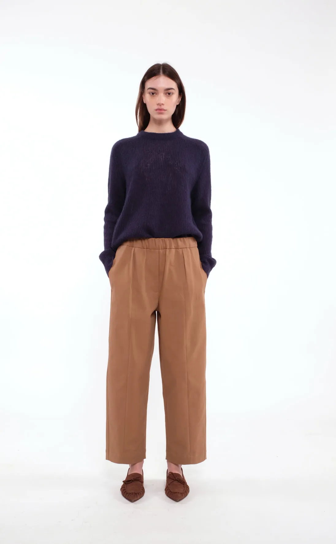 Pointed-Toe Loafers In Coffee-Colored Suede sold by Tela product image thumbnail 2