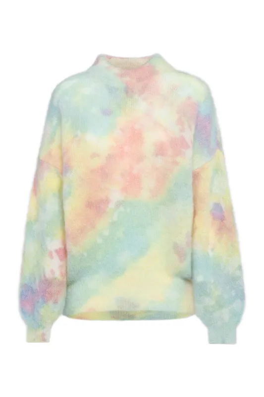 Pastel Tie-Dye Mohair Sweater sold by Tela