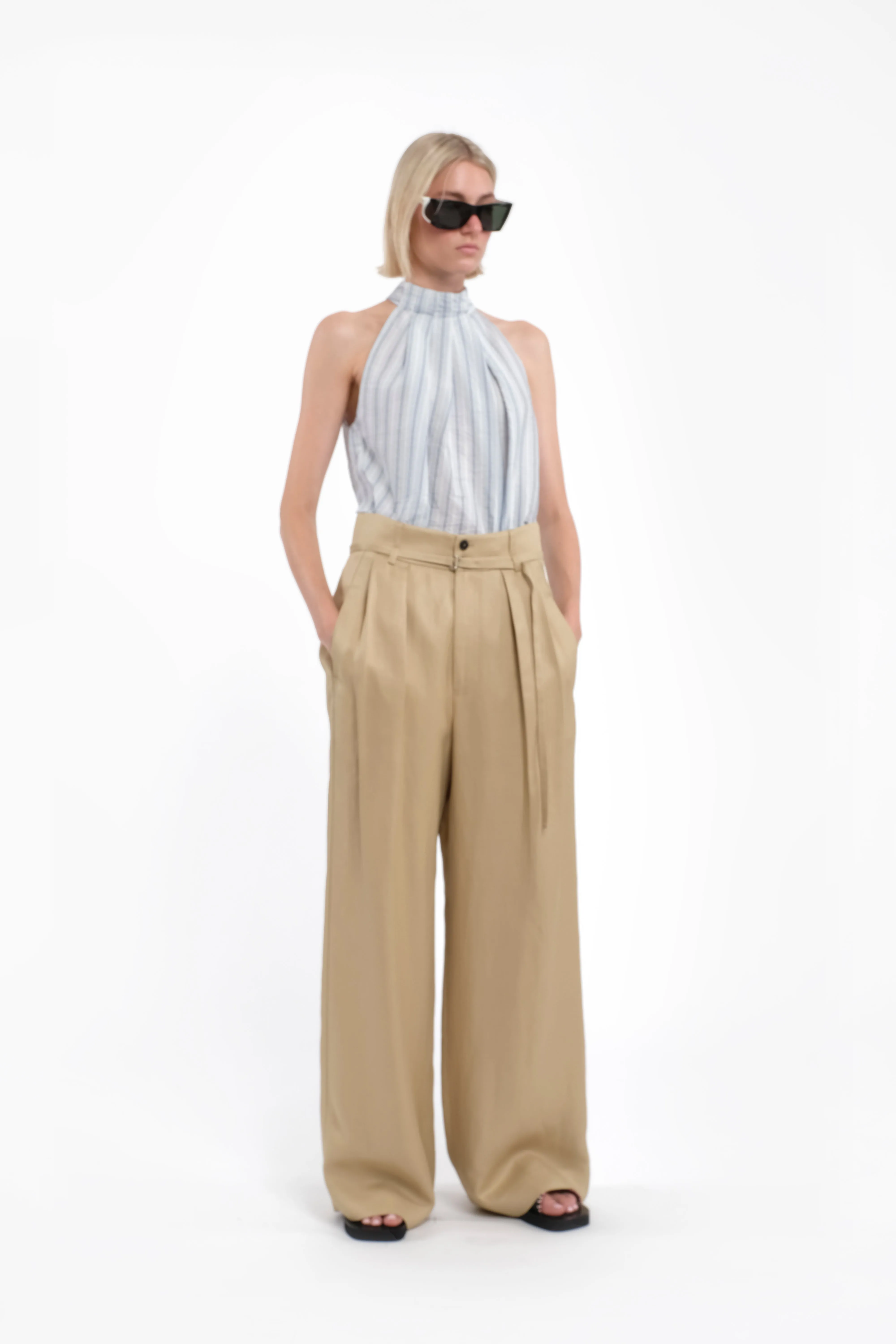 Striped Halter Tank Top sold by Tela product image thumbnail 3