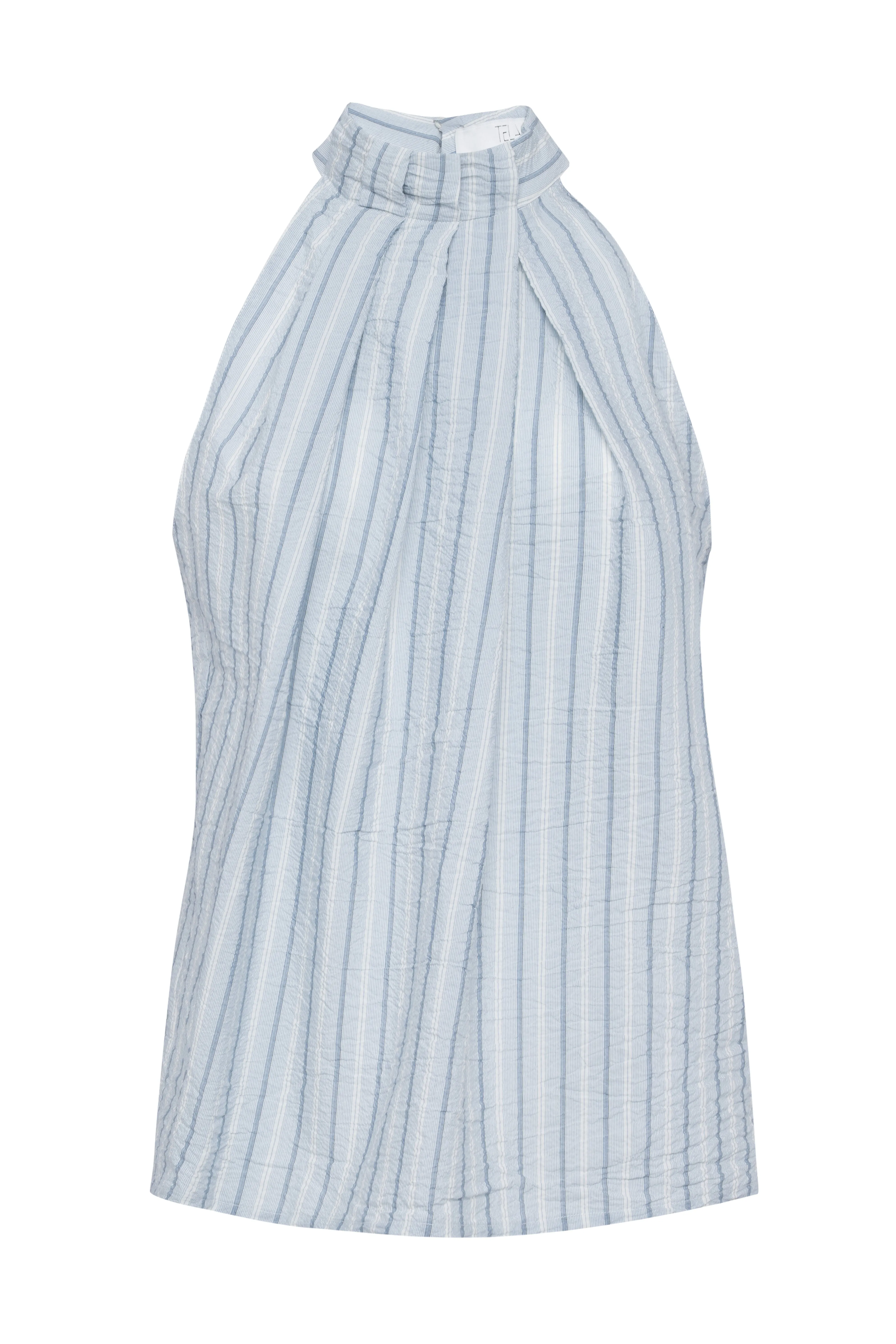 Striped Halter Tank Top sold by Tela