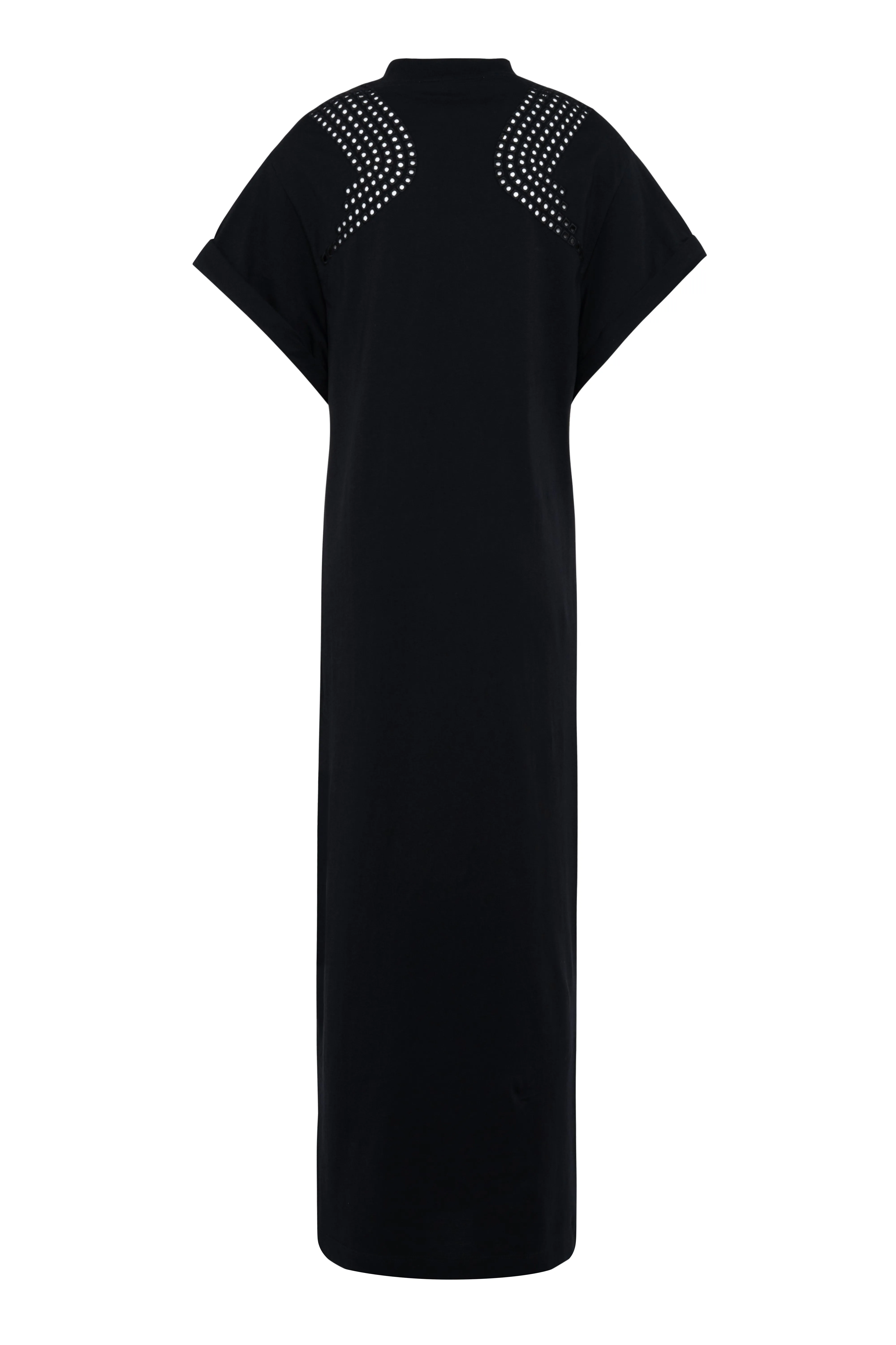 Black Cotton Maxi Dress With Cut-Out Details sold by Tela product image thumbnail 2