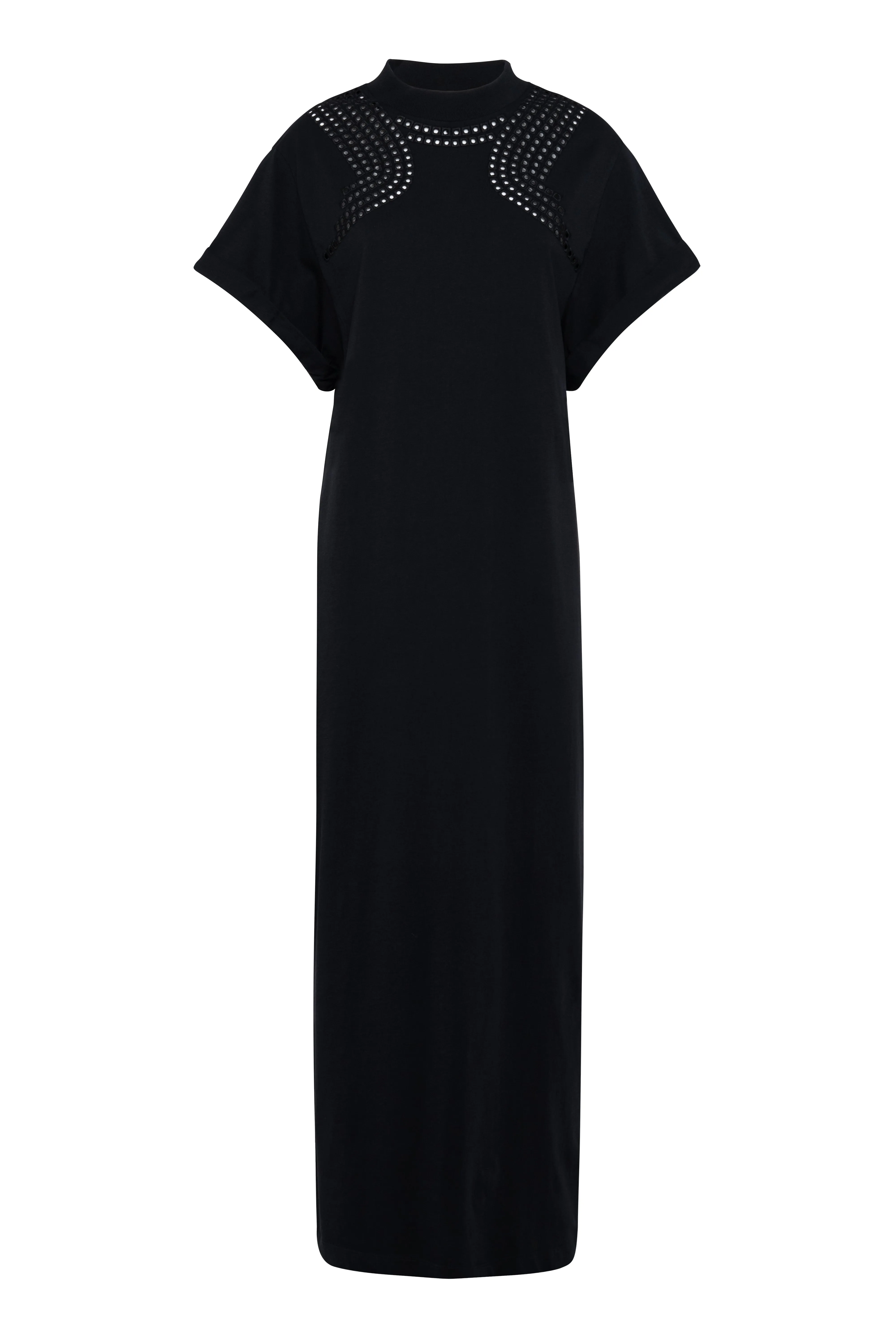 Black Cotton Maxi Dress With Cut-Out Details sold by Tela