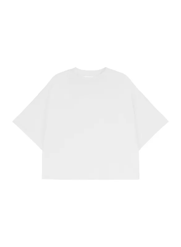 Oversized White Cotton T-Shirt made by Tela