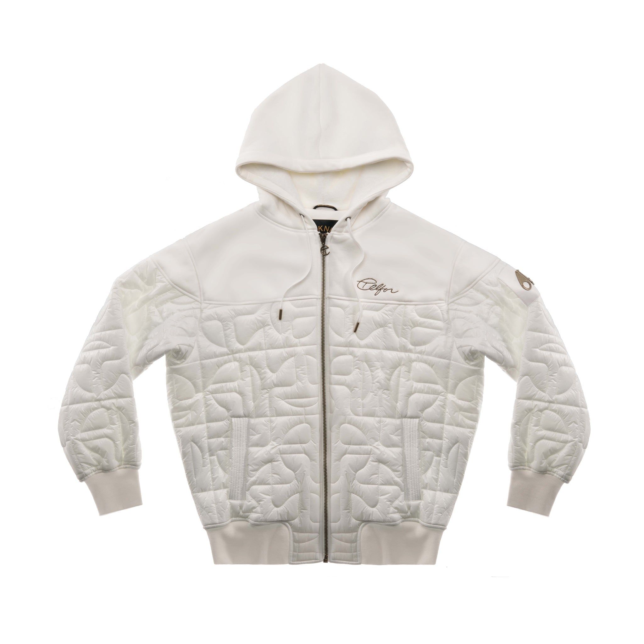 Moose Knuckles x Telfar Quilted Hoodie - Pearl sold by Telfar
