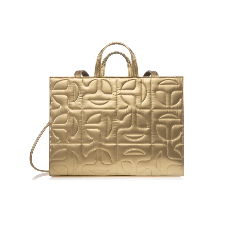 Moose Knuckles x Telfar Quilted Large Shopper - Gold made by Moose Knuckles
