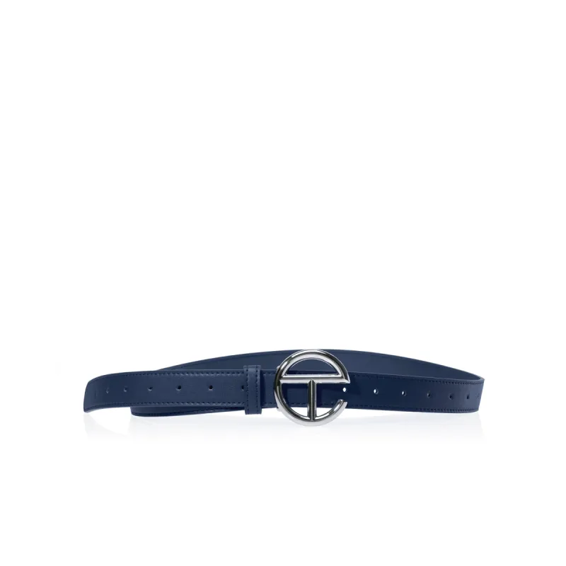 Logo Belt - Silver/Navy made by Telfar