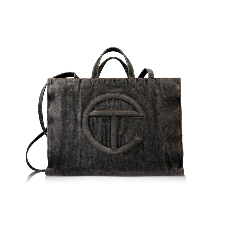 Large Denim Shopper - Black sold by Telfar