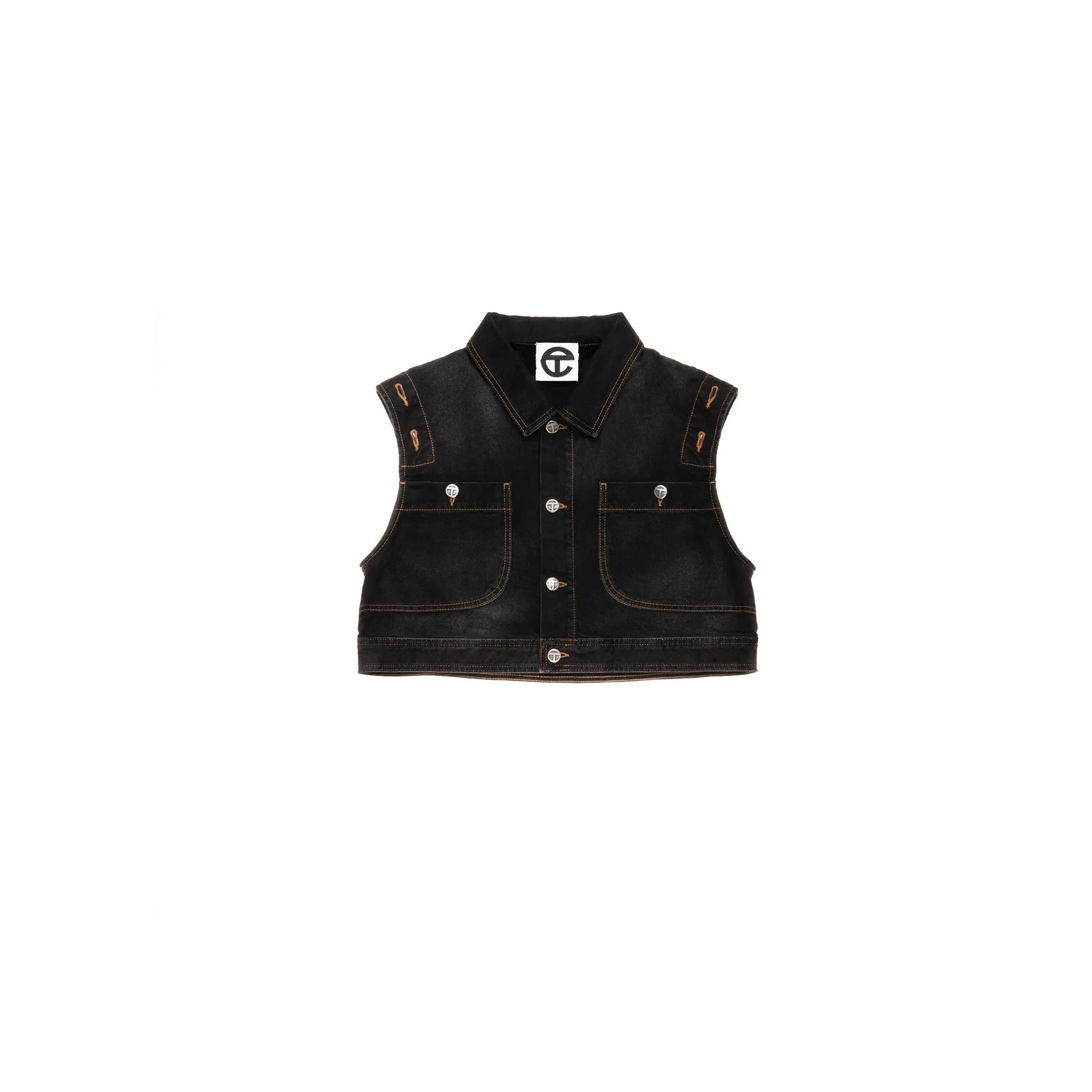 Cropped Detachable Jean Jacket - Black sold by Telfar product image thumbnail 3