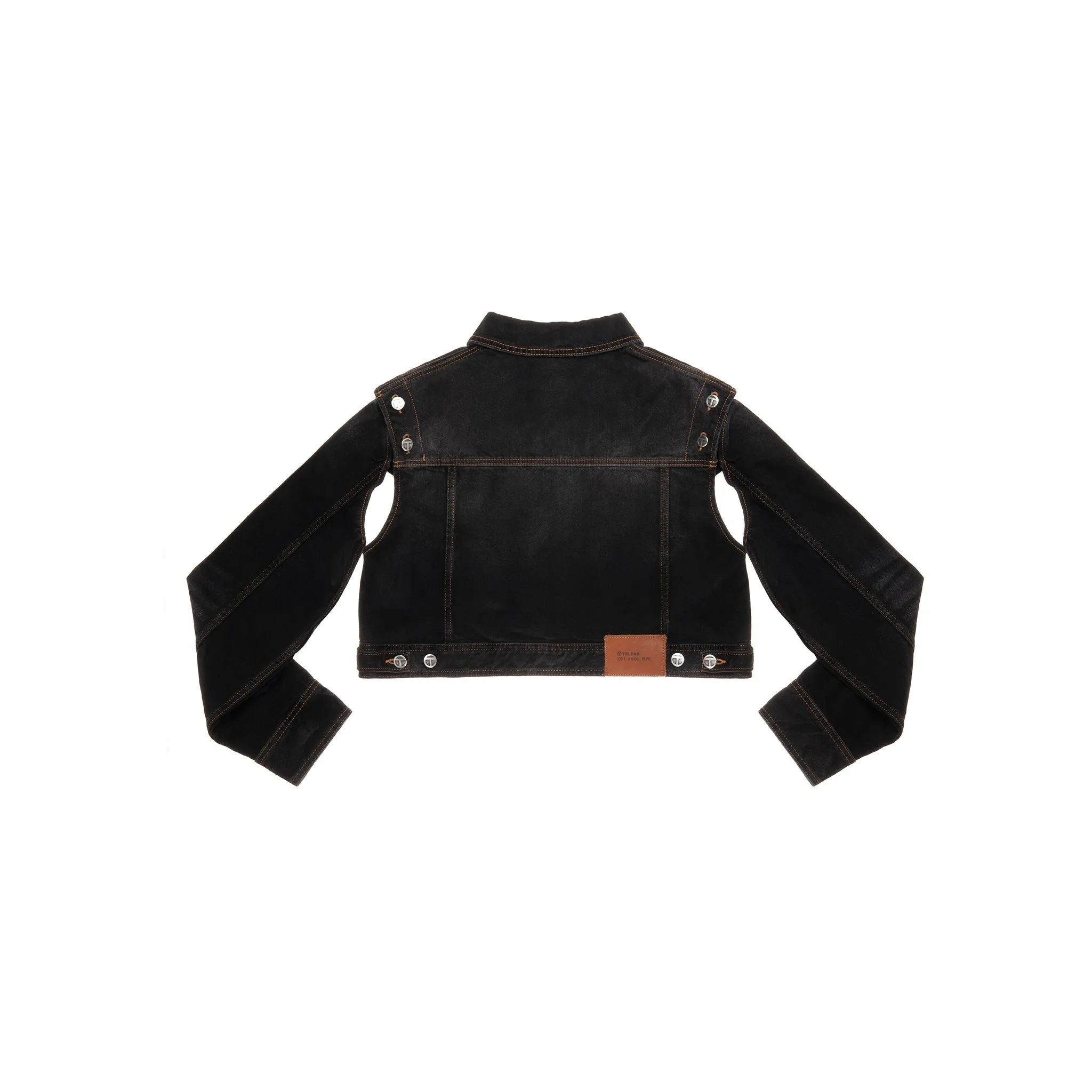 Cropped Detachable Jean Jacket - Black sold by Telfar product image thumbnail 2