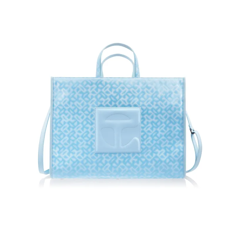 Large Jacquard Shopper - Pool Blue Monogram sold by Telfar
