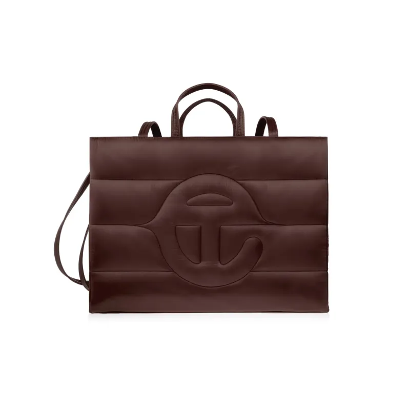 Large Puff Shopper - Chocolate sold by Telfar