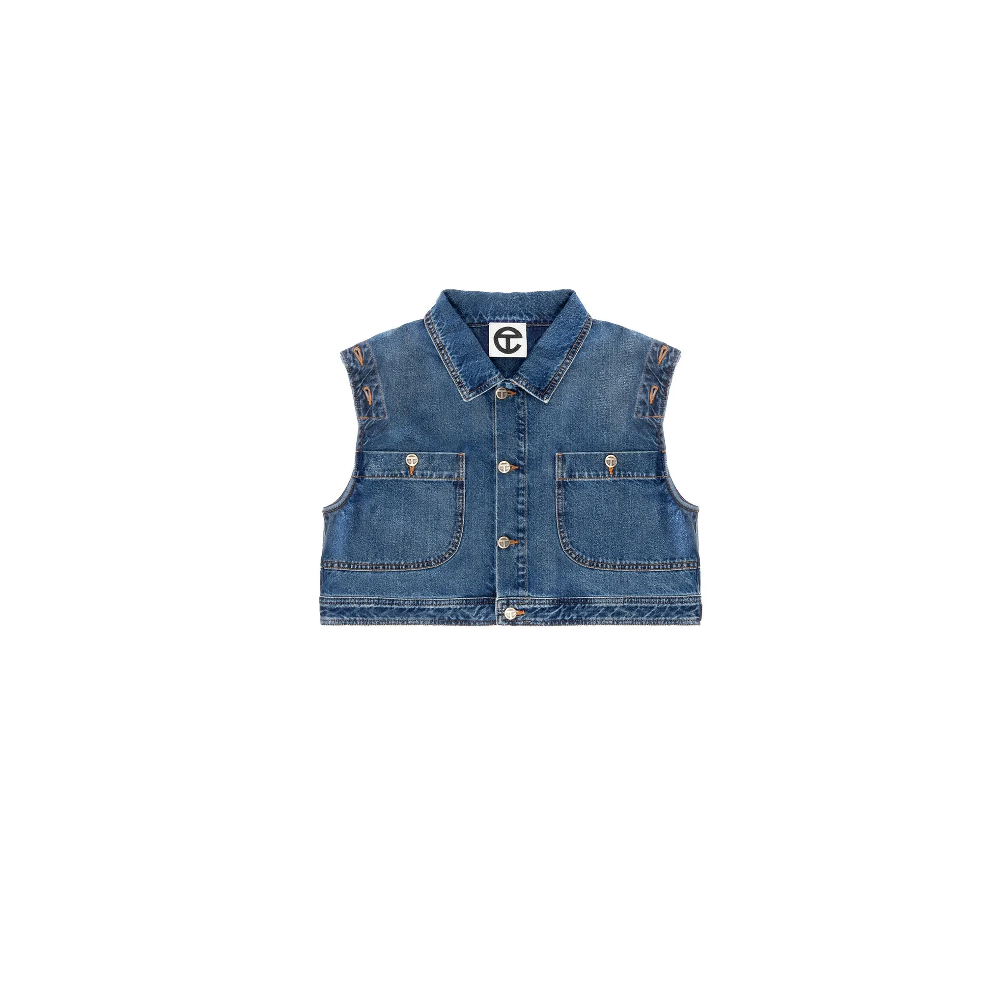 Cropped Detachable Jean Jacket - Blue sold by Telfar product image thumbnail 3