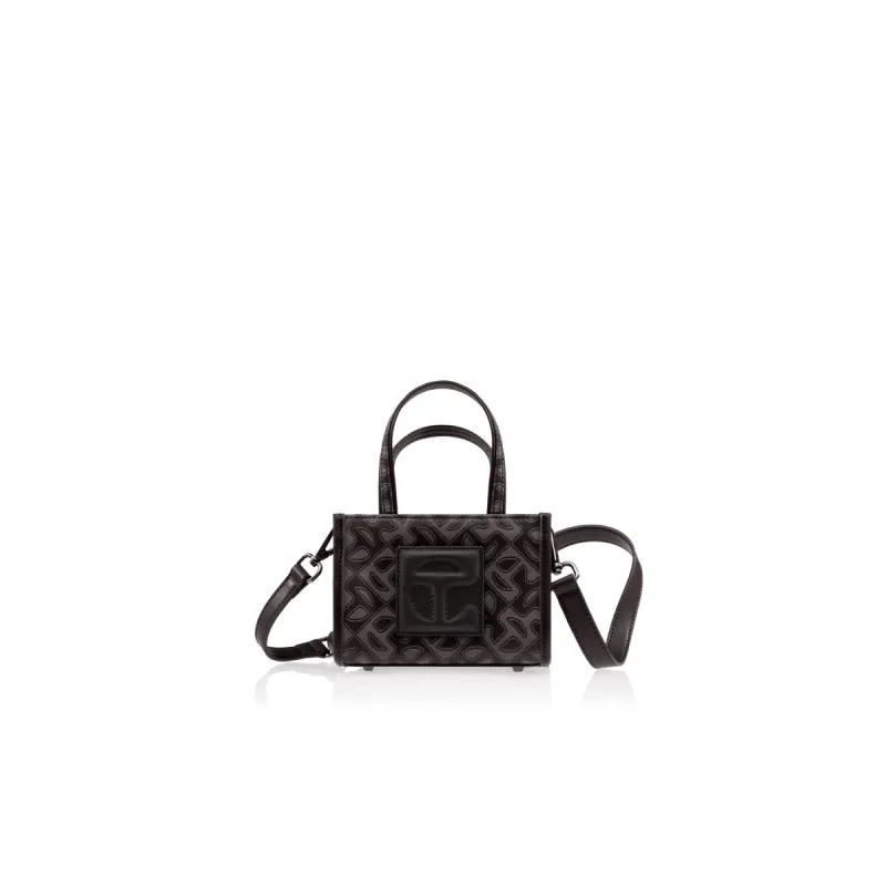 Small Jacquard Shopper - Black Monogram sold by Telfar