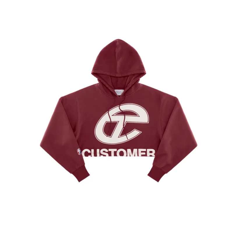 Crop Hoodie - Oxblood sold by Telfar