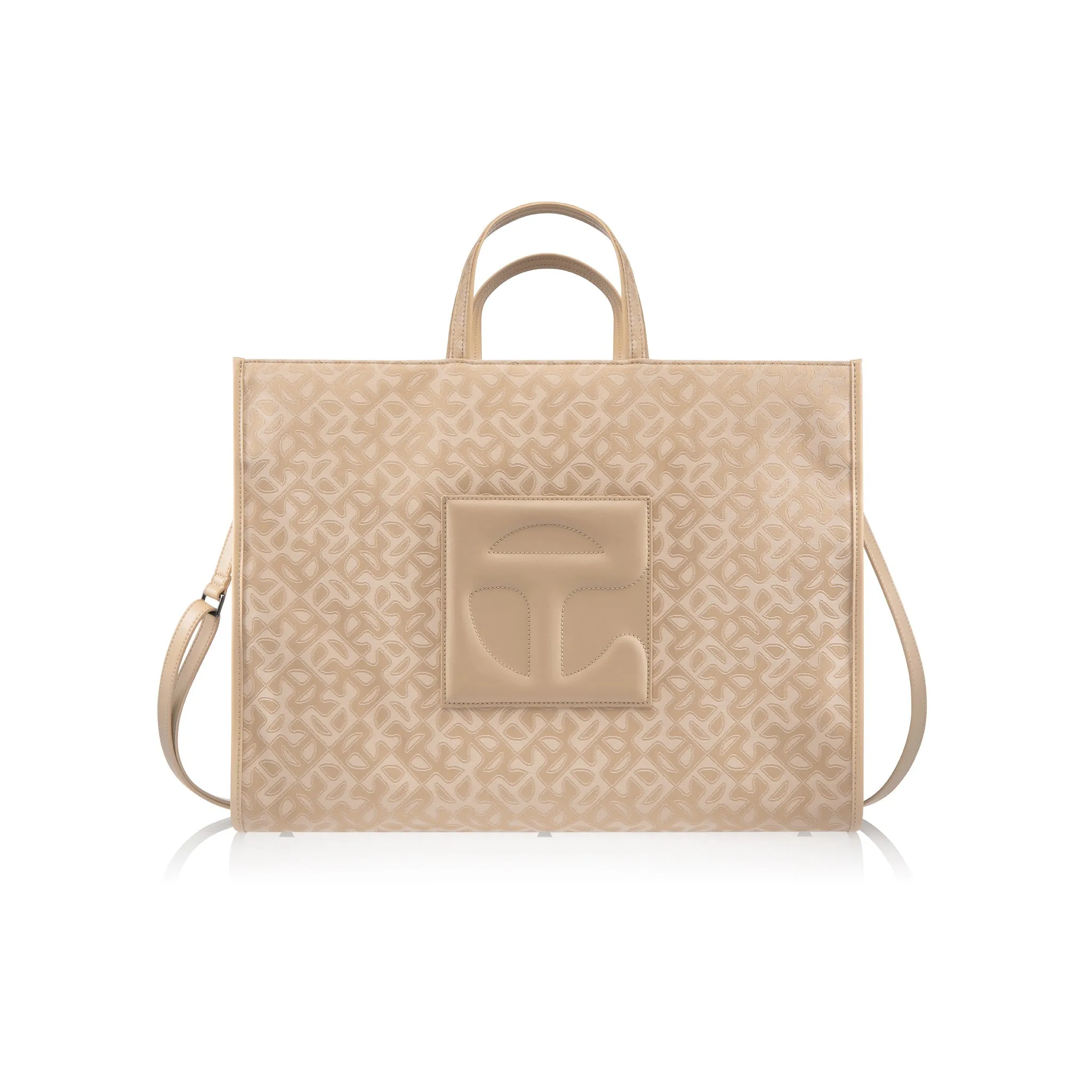 Large Jacquard Shopper - Cream Monogram sold by Telfar