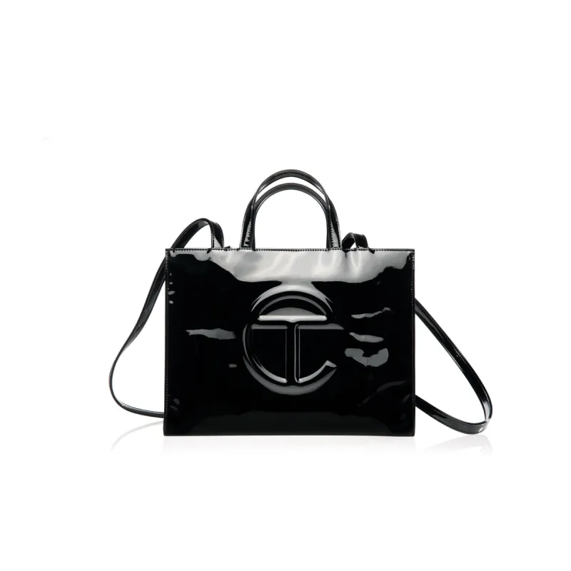Medium Shopping Bag - Black Patent sold by Telfar