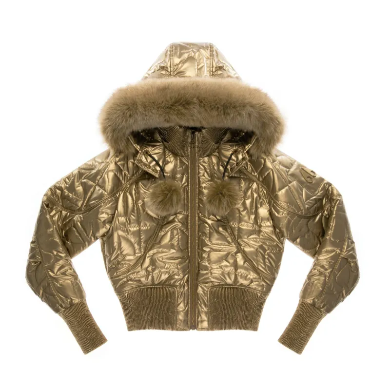 Moose Knuckles x Telfar Quilted Bomber - Gold/Fox sold by Telfar