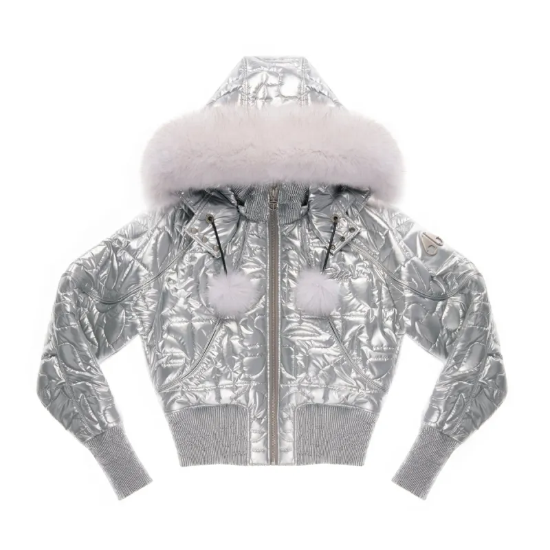 Moose Knuckles x Telfar Quilted Bomber - Silver/Fox sold by Telfar