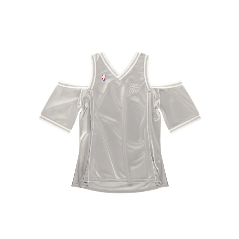 Triple V-neck Jersey - Silver sold by Telfar