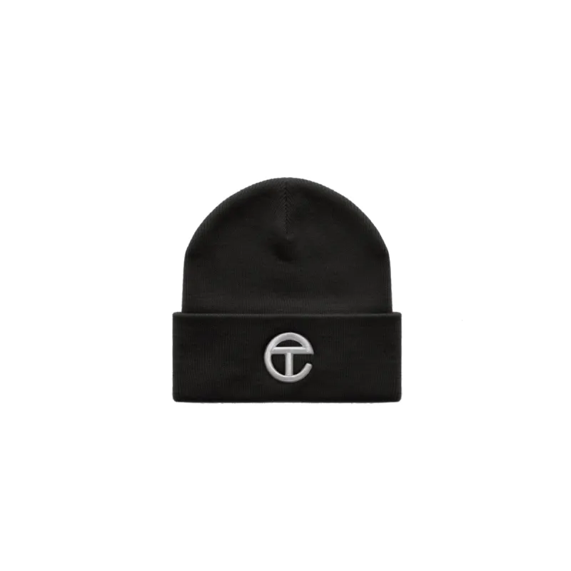 Embroidered Beanie - Black/White made by Telfar