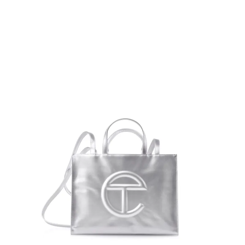 Medium Shopping Bag - Silver sold by Telfar