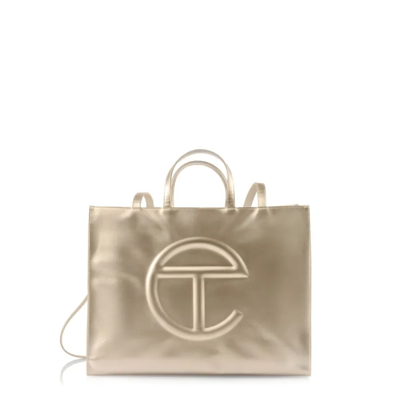 Large Shopping Bag - Gold sold by Telfar