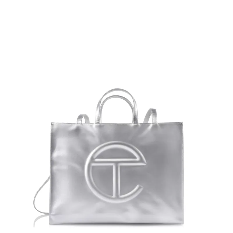 Large Shopping Bag - Silver sold by Telfar