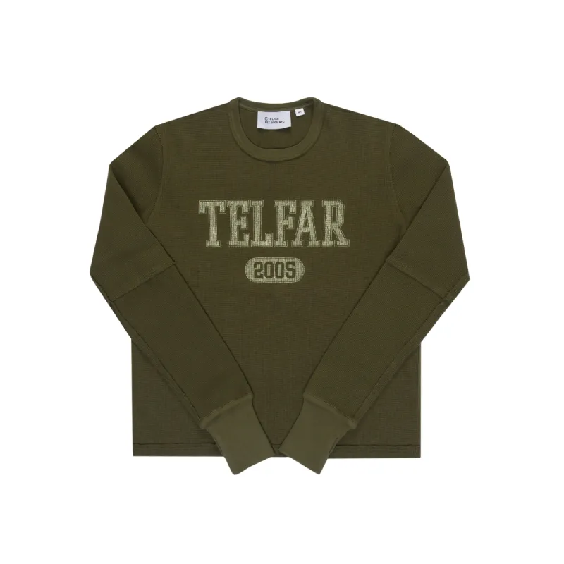 Thumbhole Thermal - Olive Drab sold by Telfar