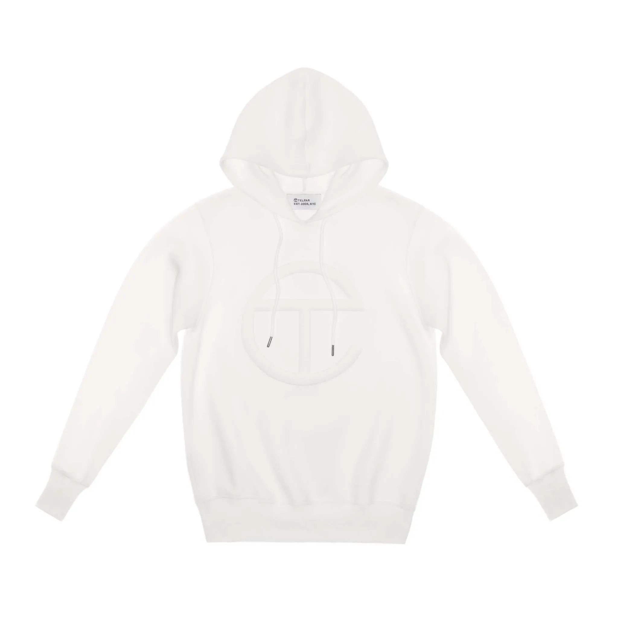 Embossed Hoodie - White sold by Telfar