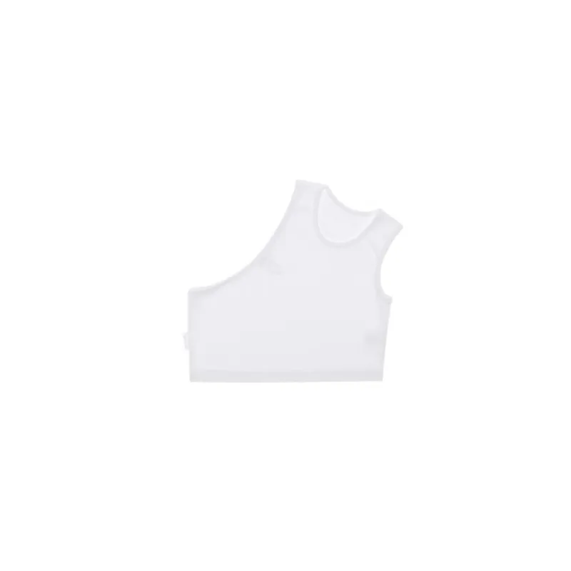 Cropped Half Tank - White sold by Telfar