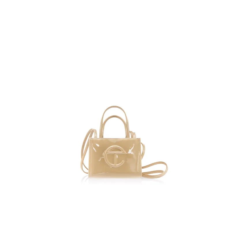 Small Shopping Bag - Khaki Patent sold by Telfar